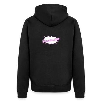 Favorite Aunt lettering for your favorite aunt - Unisex Premium Organic Zip Hoodie - black - Back - Nico (187cm)