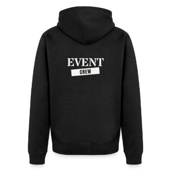 Event Crew - Unisex Premium Bio Zip Hoodie - Schwarz - Hinten - Nico (187cm)