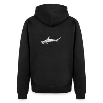 Tiburon martillon - Hammerhead shark - Requin - Unisex Premium Organic Zip Hoodie - black - Back - Nico (187cm)