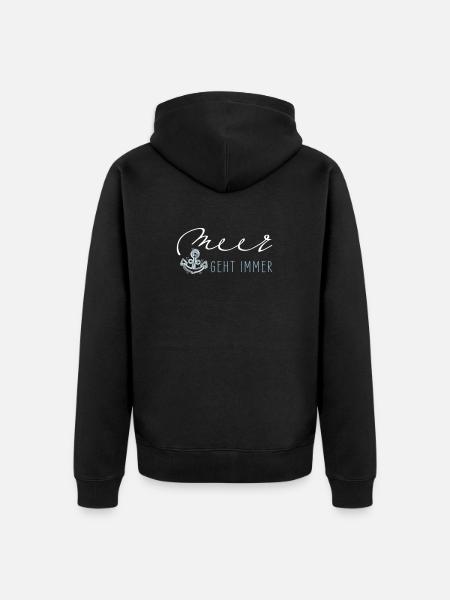 Sea always goes - Unisex Premium Organic Zip Hoodie - black