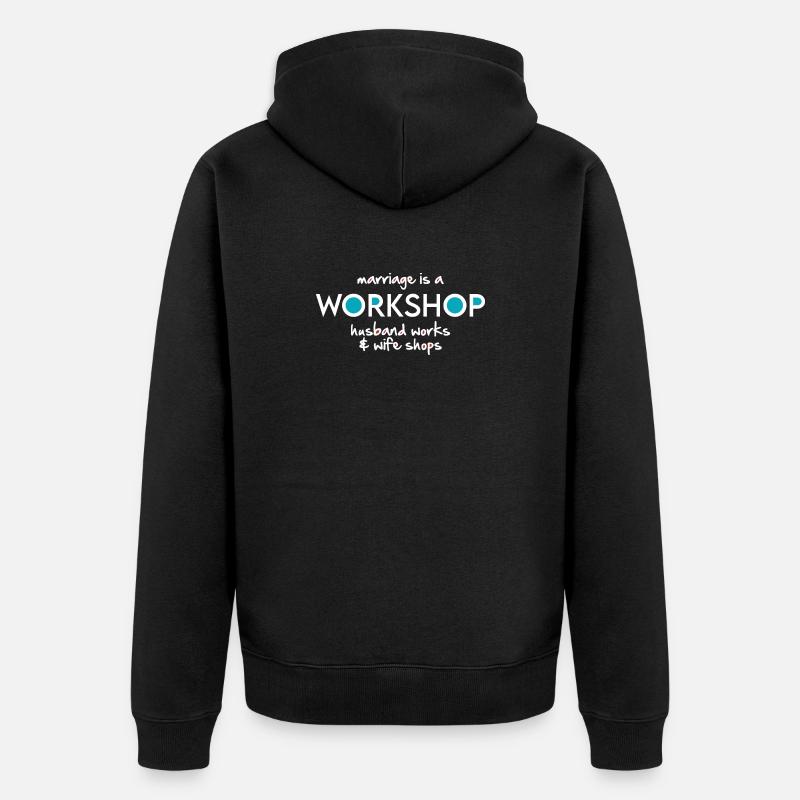 Atelier (sombre) - Veste à capuche bio Premium Unisexe - noir