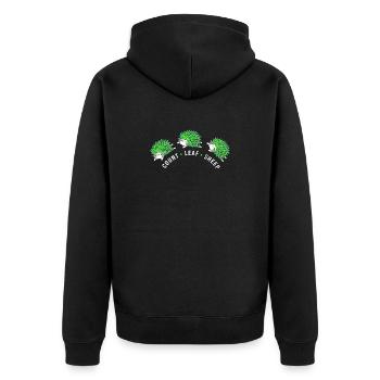 Schnecke - Unisex Premium Bio Zip Hoodie - Schwarz - Hinten - Nico (187cm)