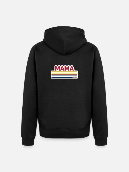Mama 2026 Retro - Unisex Premium Bio Zip Hoodie - Schwarz