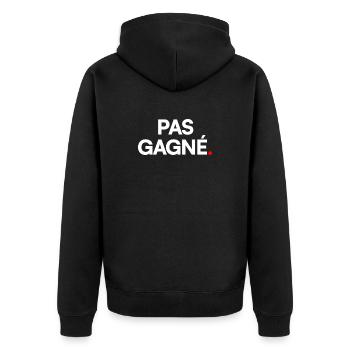 Pas gagné - Veste à capuche bio Premium Unisexe - noir - Dos - Nico (187cm)