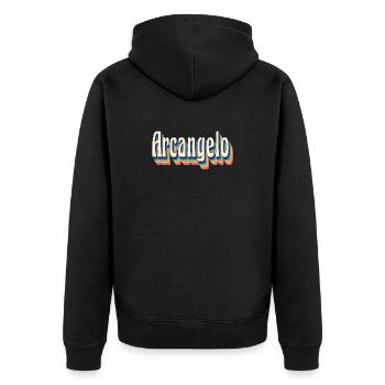 Vintage rétro archange T-Shirt cadeau T-Shirt - Veste à capuche bio Premium Unisexe - noir - Dos - Nico (187cm)