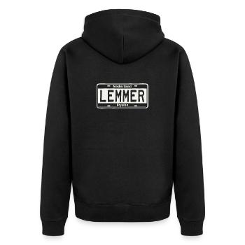 T-Shirt Lemmer Hoodie Ijsselmeer Holland Maritime - Veste à capuche bio Premium Unisexe - noir - Dos - Nico (187cm)