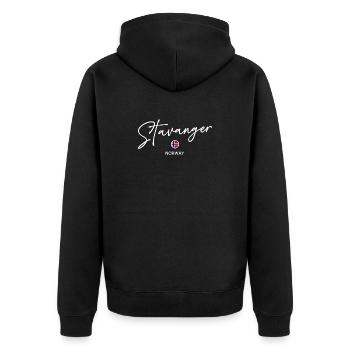 Stavanger - Norway Flag - Norge - Norway - Latvia - Unisex Premium Organic Zip Hoodie - black - Back - Nico (187cm)