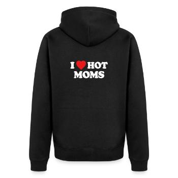 J’adore le design de mamans sexy - Veste à capuche bio Premium Unisexe - noir - Dos - Nico (187cm)