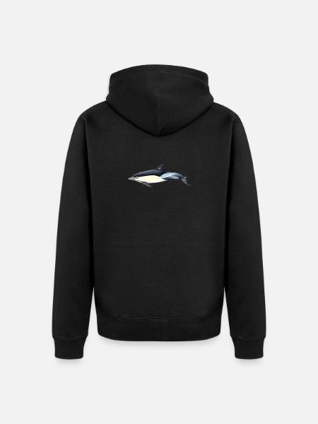 Common dolphin - Common dolphin - Common dolphin - Unisex Premium Organic Zip Hoodie - black