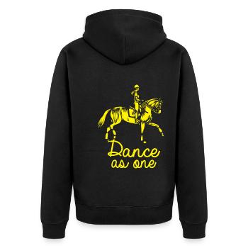 Danse comme un dressage Équitation - Veste à capuche bio Premium Unisexe - noir - Dos - Nico (187cm)