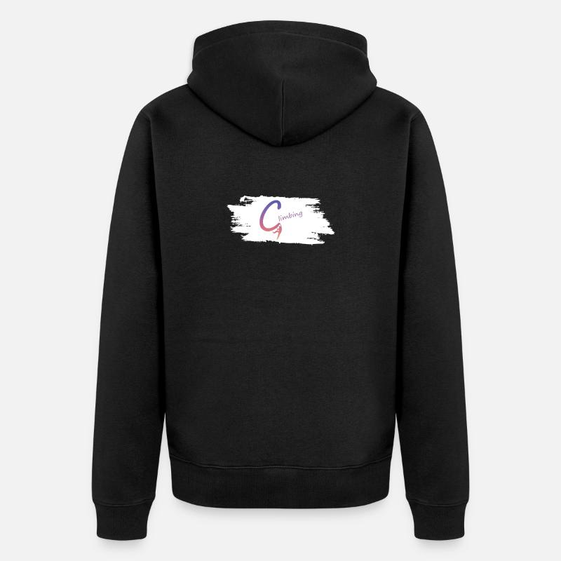 Dégradé de logo de montée - Veste à capuche bio Premium Unisexe - noir
