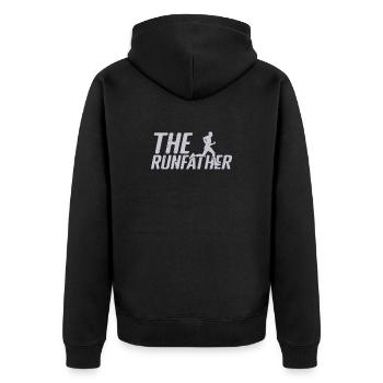 Marathonien The Runfather Running - Veste à capuche bio Premium Unisexe - noir - Dos - Nico (187cm)