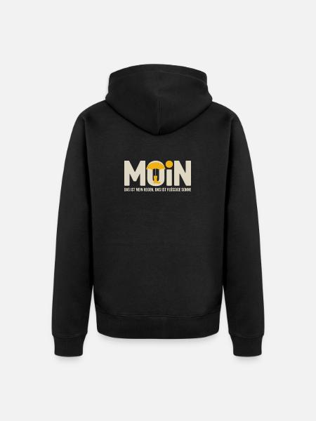 Moonshade Liquid Sun Motif - Unisex Premium Organic Zip Hoodie - black