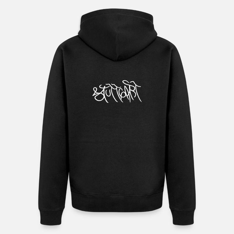Police de graffiti de Stuttgart - Veste à capuche bio Premium Unisexe - noir