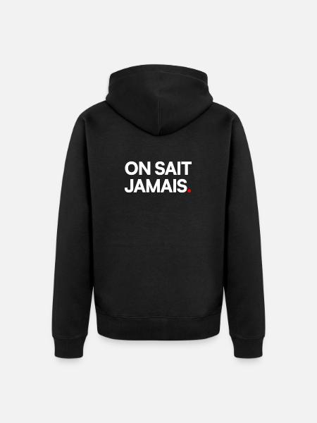 On sait jamais - Veste à capuche bio Premium Unisexe - noir