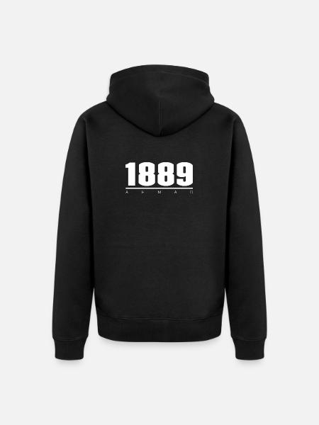 1889 - Unisex Premium Bio Zip Hoodie - Schwarz