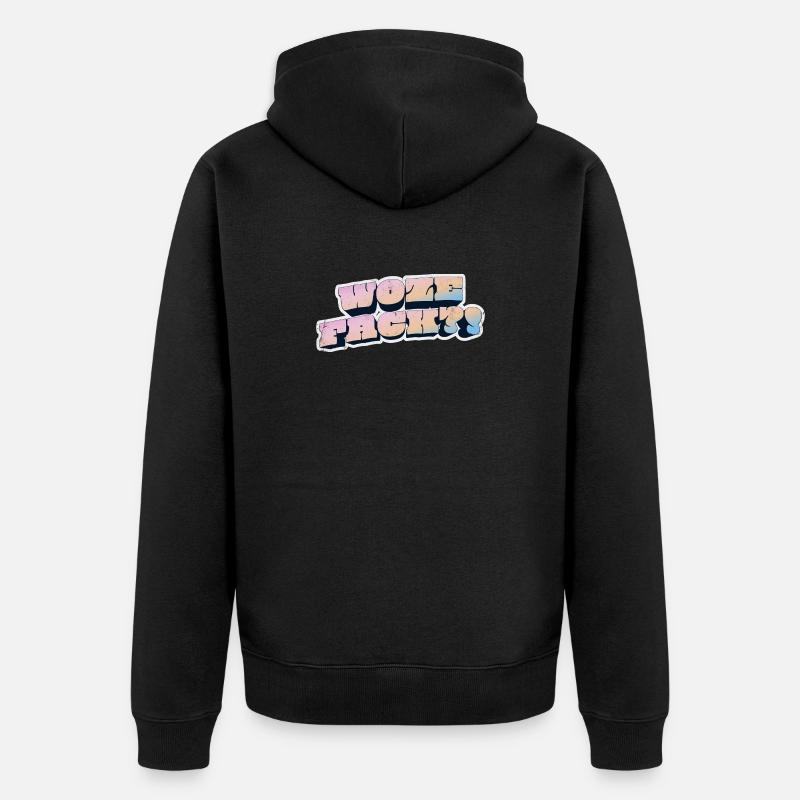 Wow Face Pastel Graffiti Style - Veste à capuche bio Premium Unisexe - noir