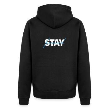 T-shirt minimaliste ciblé - Veste à capuche bio Premium Unisexe - noir - Dos - Nico (187cm)