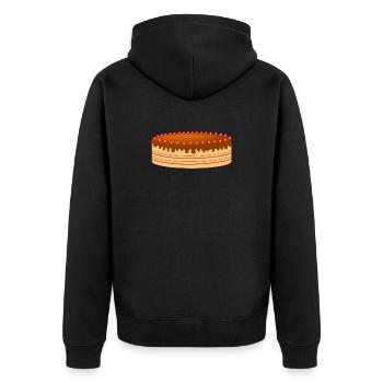Gâteau au chocolat avec perles de sucre rouge - Veste à capuche bio Premium Unisexe - noir - Dos - Nico (187cm)