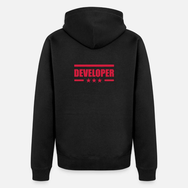 Developer - Unisex Premium Bio Zip Hoodie - Schwarz