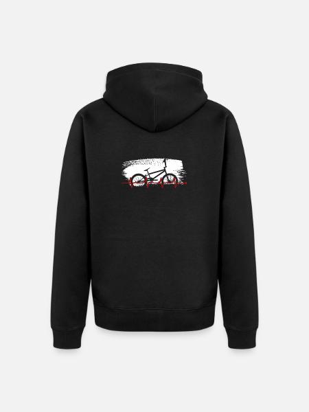 Vélo Heartbeat Vélo Graphique - Veste à capuche bio Premium Unisexe - noir