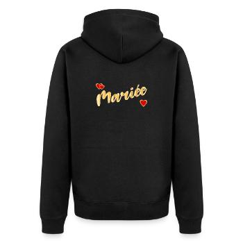 EVJF MARIÉE - Veste à capuche bio Premium Unisexe - noir - Dos - Nico (187cm)