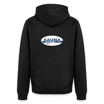 Sauna Finlande - Veste à capuche bio Premium Unisexe - noir - Dos - Nico (187cm)