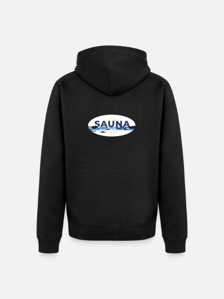 Sauna Finland - Unisex Premium Organic Zip Hoodie - black