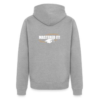 Master 2026 Graduation Graduation - Unisex Premium Organic Zip Hoodie - heather grey - Back - Nico (187cm)