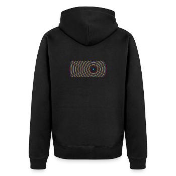 round - Veste à capuche bio Premium Unisexe - noir - Dos - Nico (187cm)