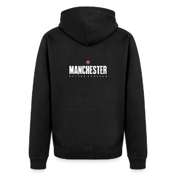 Manchester - Veste à capuche bio Premium Unisexe - noir - Dos - Nico (187cm)