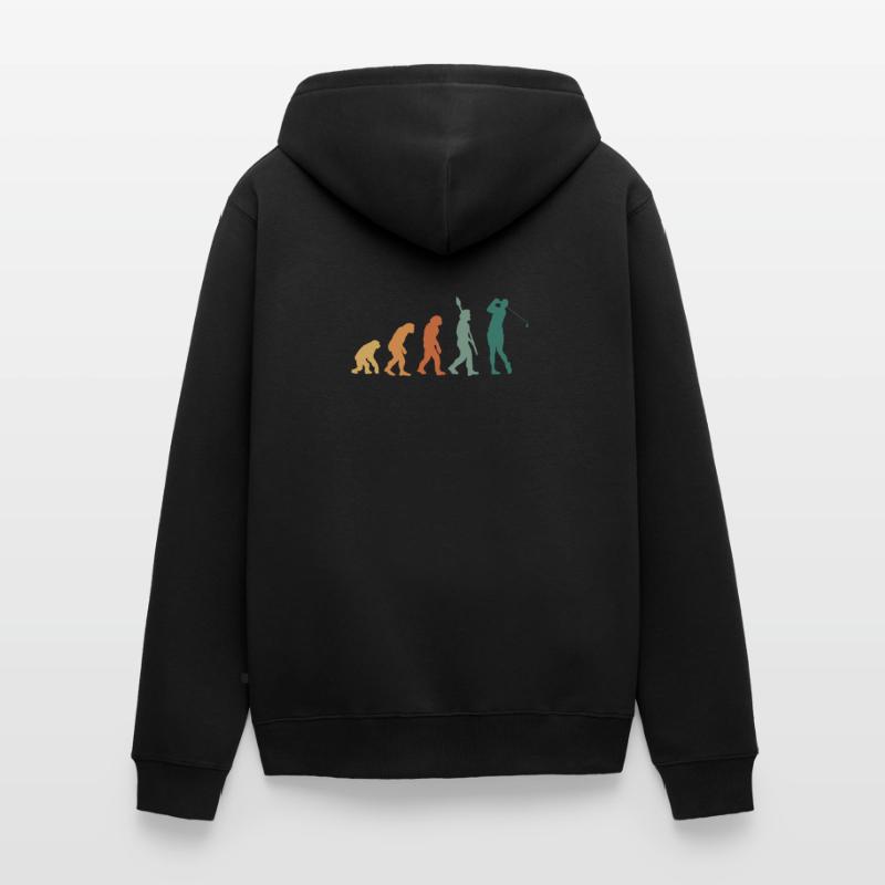 Evolution Golf Retro Unisex Premium Bio Zip Hoodie