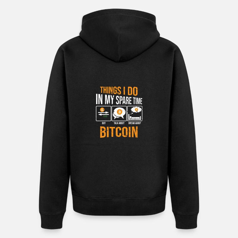 Bitcoin Miner Crypto - Veste à capuche bio Premium Unisexe - noir