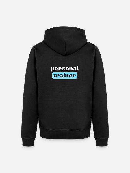 Personal Trainer Fitnesstrainer - Unisex Premium Bio Zip Hoodie - Schwarz