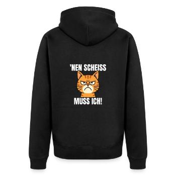 I have to fuck naughty cat funny - Unisex Premium Organic Zip Hoodie - black - Back - Nico (187cm)