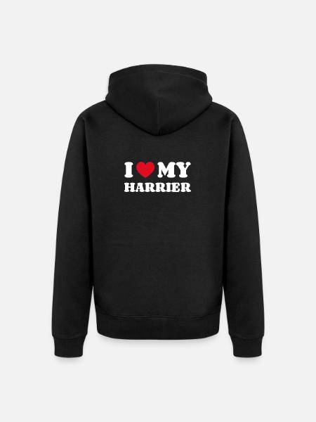 J'aime mon Harrier - Veste à capuche bio Premium Unisexe - noir