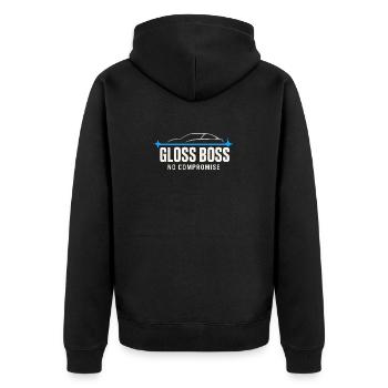 Auto Detailer Buffer Pro Paint - Unisex Premium Organic Zip Hoodie - black - Back - Nico (187cm)