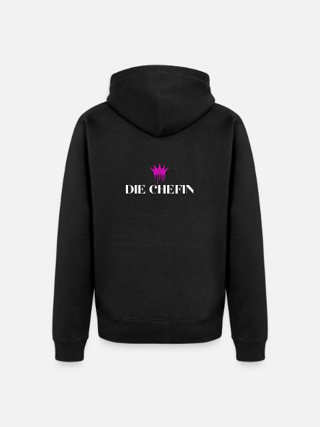 Die Chefin Krone Chefin Geschenke - Unisex Premium Organic Zip Hoodie - black