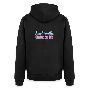 Sarcasme déconnecté émotionnellement Femmes drôles - Veste à capuche bio Premium Unisexe - noir - Dos - Nico (187cm)