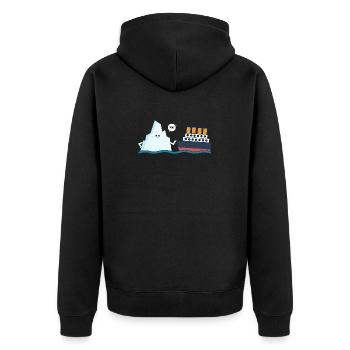 Titanic : Parodie drôle de Titanic et I-ceberg Poke - Veste à capuche bio Premium Unisexe - noir - Dos - Nico (187cm)