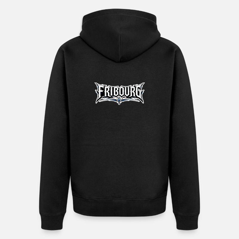 Conception de Fribourg - Veste à capuche bio Premium Unisexe - noir