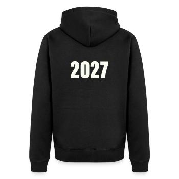 2027_zahl- - Veste à capuche bio Premium Unisexe - noir - Dos - Nico (187cm)