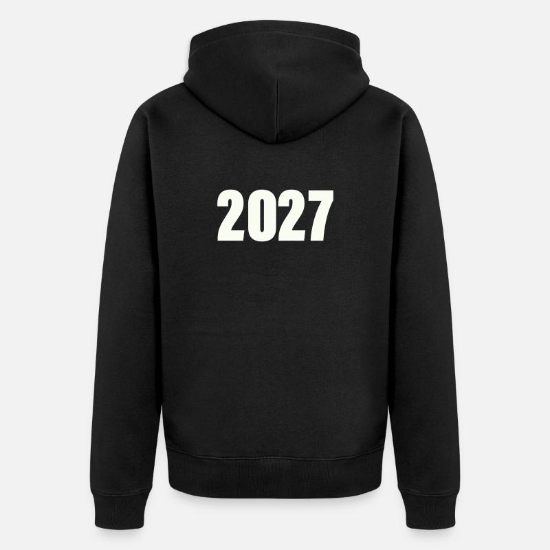2027_zahl- - Veste à capuche bio Premium Unisexe - noir