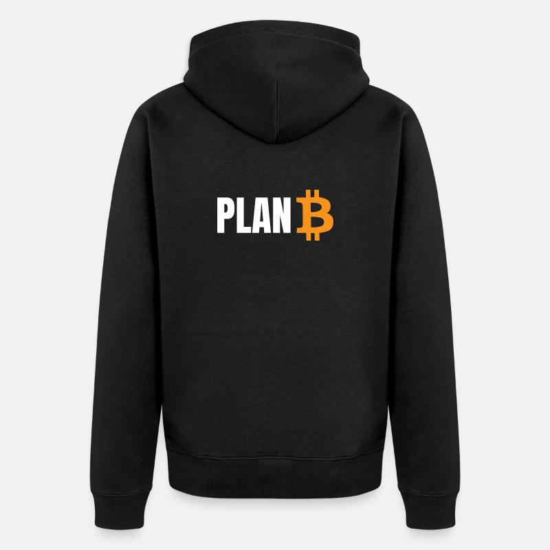 Planifier Bitcoin - Veste à capuche bio Premium Unisexe - noir