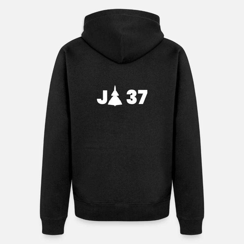 JA 37 Viggen - Veste à capuche bio Premium Unisexe - noir