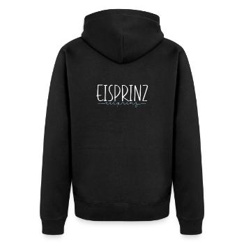 Eisprinz Eislauf Schlittschuhe Eiskunst Geschenk - Unisex Premium Bio Zip Hoodie - Schwarz - Hinten - Nico (187cm)