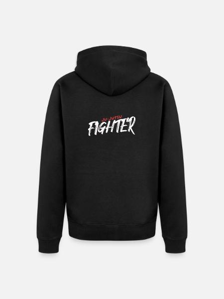 Ju-Jutsu Fighter Shirt - Unisex Premium Bio Zip Hoodie - Schwarz
