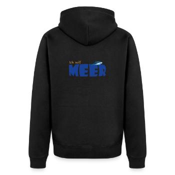 JE VEUX LA MER - Veste à capuche bio Premium Unisexe - noir - Dos - Nico (187cm)