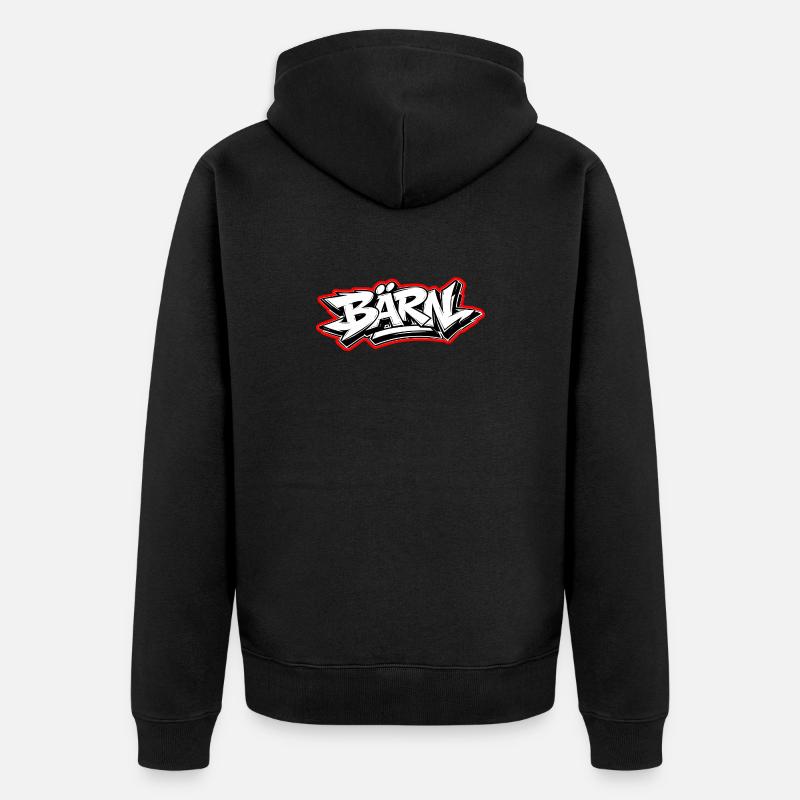 Bern Graffiti - Unisex Premium Bio Zip Hoodie - Schwarz