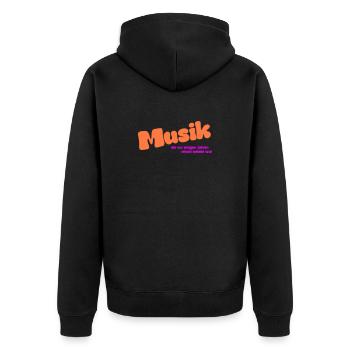Musique relativement populaire - Veste à capuche bio Premium Unisexe - noir - Dos - Nico (187cm)